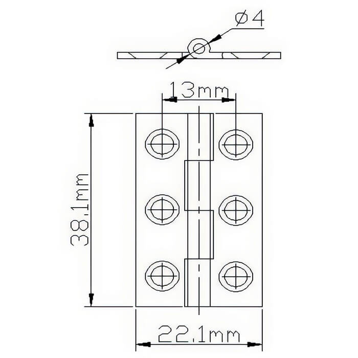 Dale Pair Of Polished Brass Butt Hinges