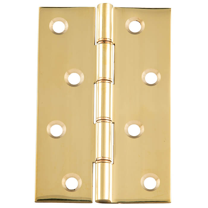 Dale Pair Of Polished Brass Double Phosphor Washered Hinges