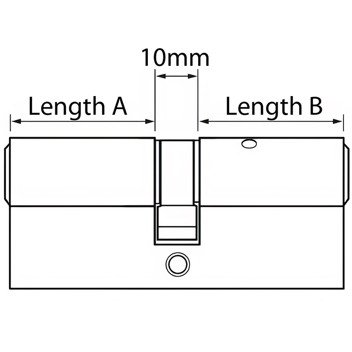 Yale KM Series Satin Nickel 6-Pin Euro Double Cylinder