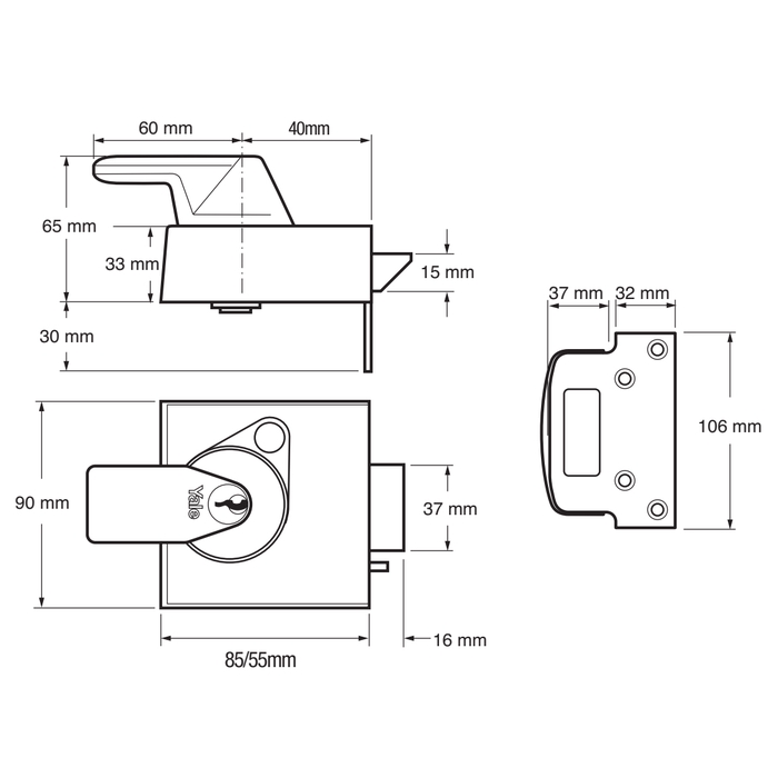 Yale Maximum Security British Standard Nightlatch