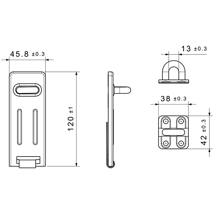 Yale Brass Padlock 40mm & Steel Hasp 120mm