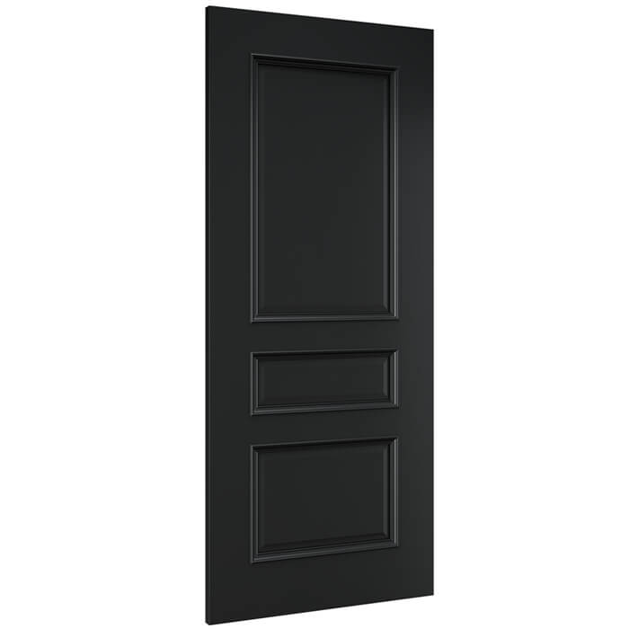 Deanta Windsor Pre-Finished Black 3-Panels Internal Door