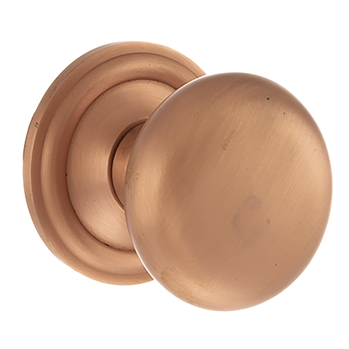 Atlantic Old English Harrogate Solid Brass Mushroom Mortice Knob On Concealed Fix Rose