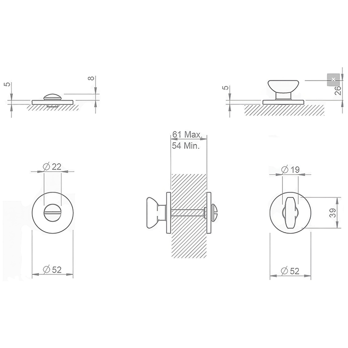 Atlantic Tupai Rapido 5S Line WC Turn and Release on 5mm Slimline Round Rose