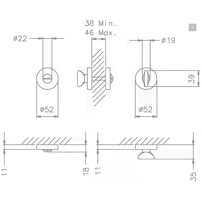 Atlantic Tupai Rapido CurvaLine WC Turn and Release on Round Rose