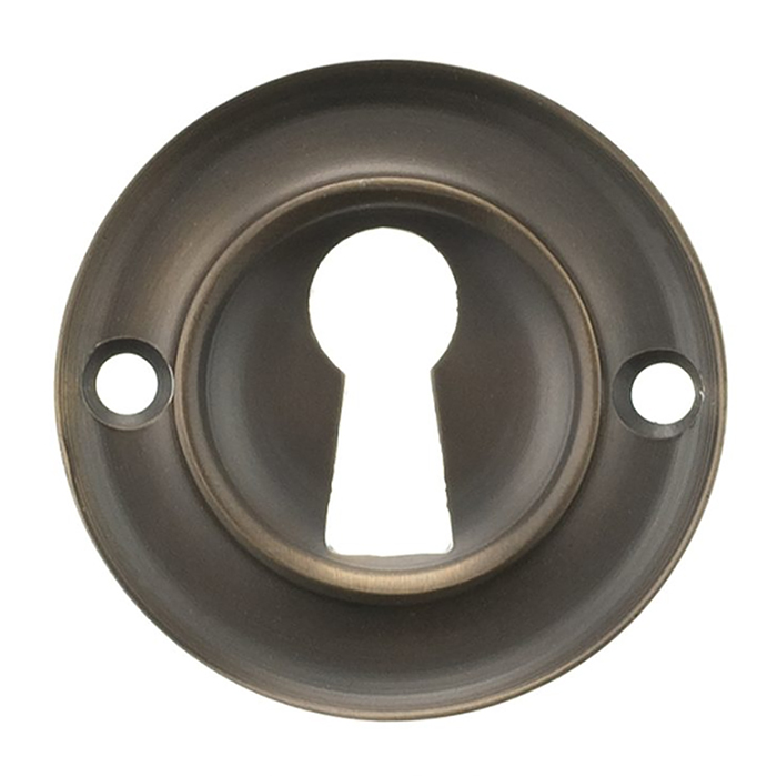 Atlantic Old English Solid Brass Open Key Hole Escutcheons