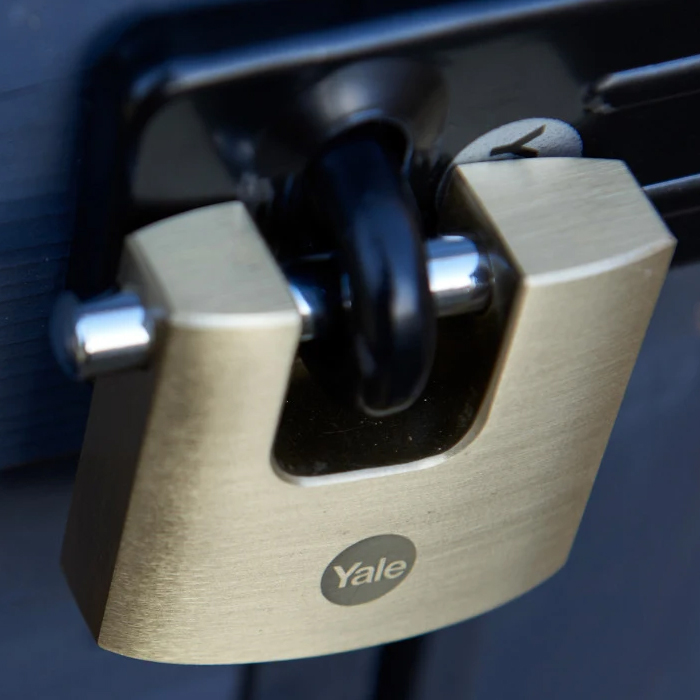 Yale High Security Brass Shutter Padlock