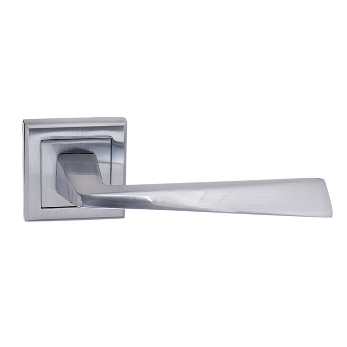 Atlantic Status Satin Chrome California Lever Door Handle On Square Rose