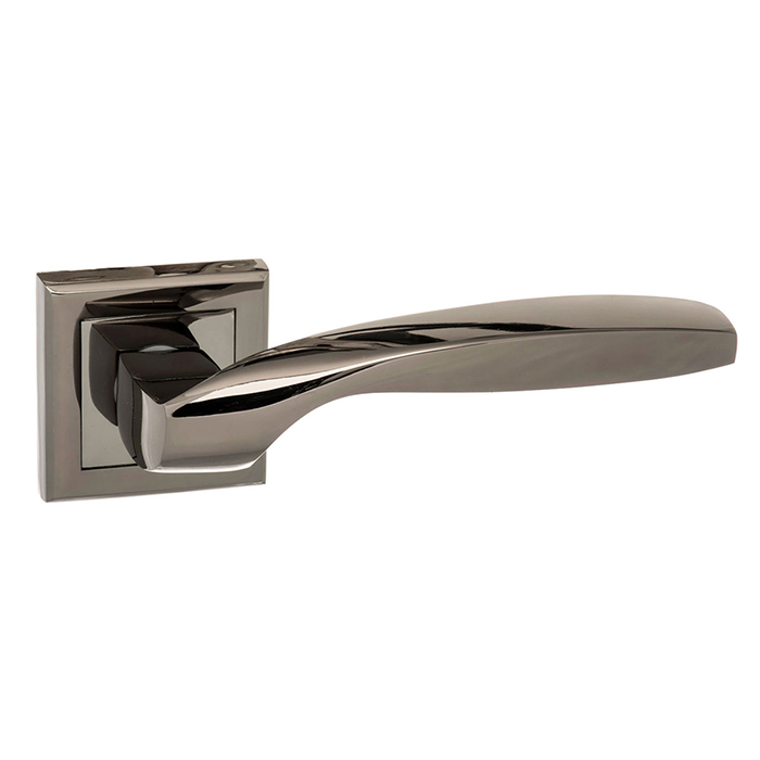 Atlantic Status  Black Nickel Oklahoma Lever Door Handle On Square Rose