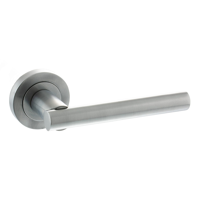 Atlantic Status Nebraska Lever Door Handle on Round Rose