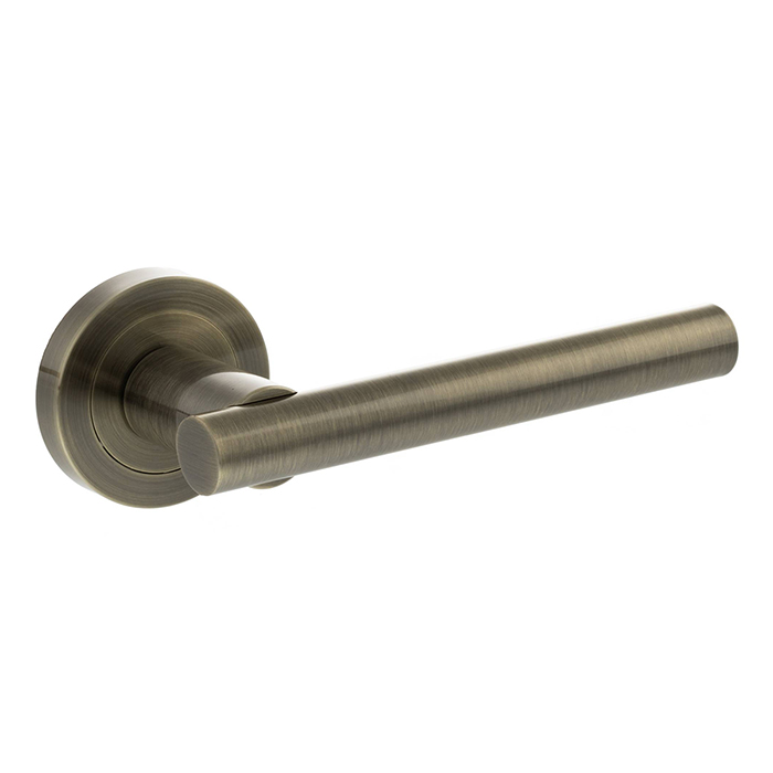 Atlantic Status Nebraska Lever Door Handle on Round Rose