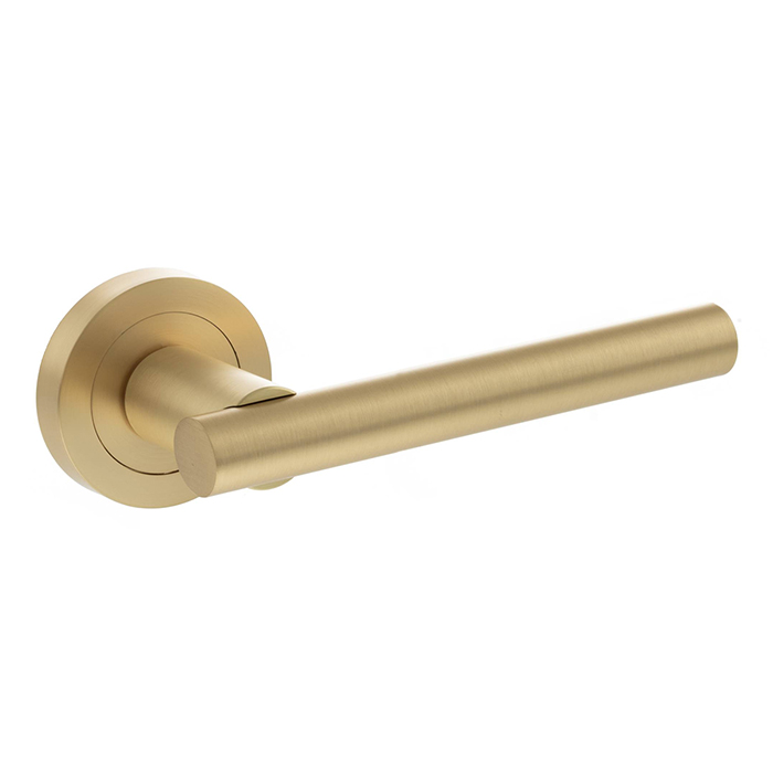 Atlantic Status Nebraska Lever Door Handle on Round Rose