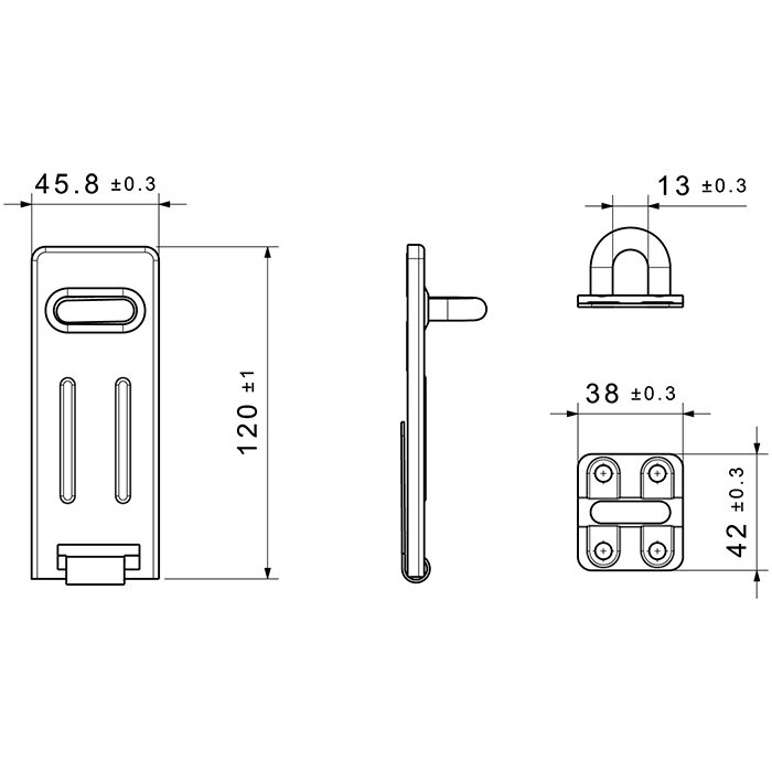 Yale Black Steel Hasp