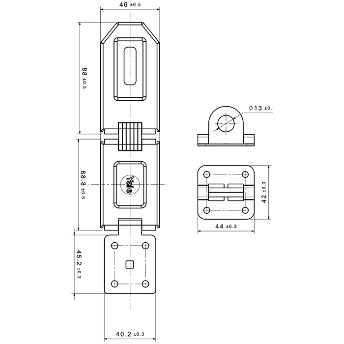 Yale Black Steel Hasp