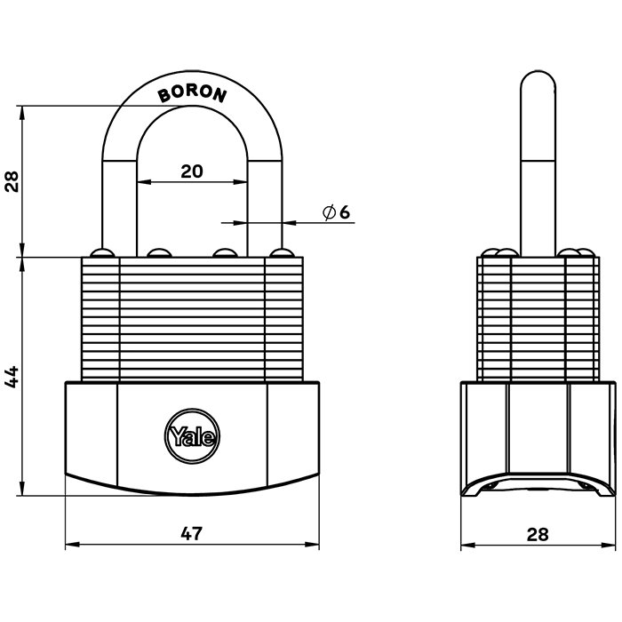 Yale Maximum Security Protector Laminated Padlock