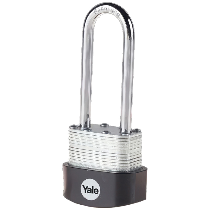 Yale High Security Laminated Steel Long Shackle Padlock 40mm