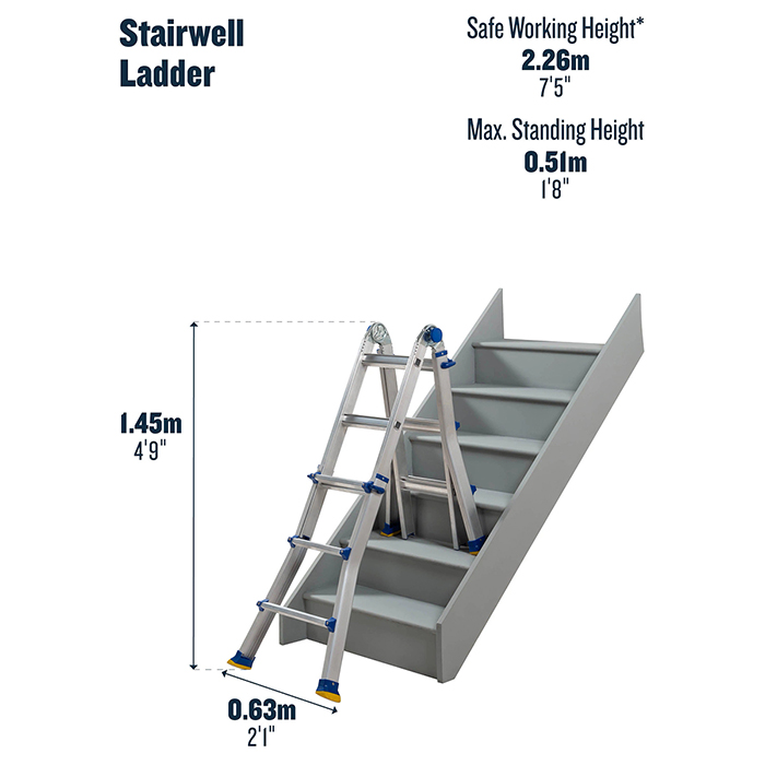 Werner 4 x 3 - 4 Way Telescopic Multi-Purpose Ladder 2.94m