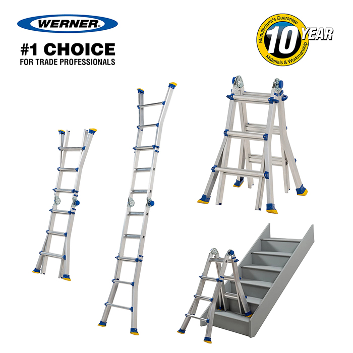 Werner 4 x 3 - 4 Way Telescopic Multi-Purpose Ladder 2.94m