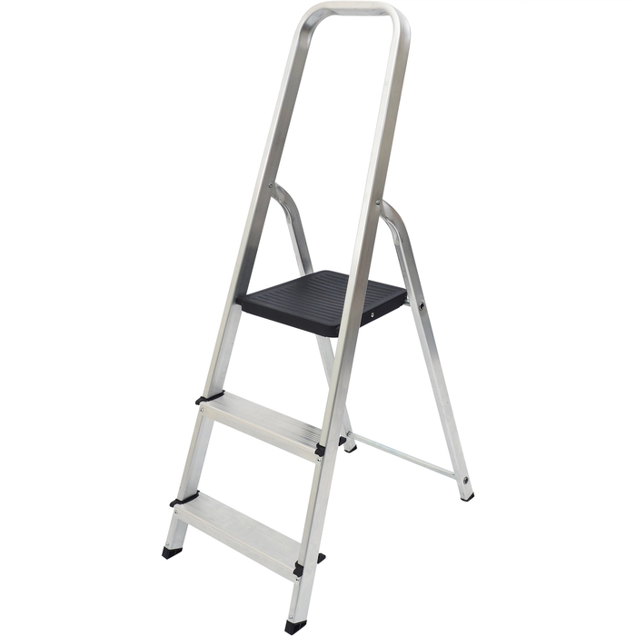 Werner 3 Tread High Handrail Aluminium Stepladders