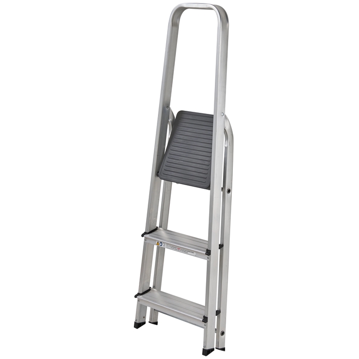 Werner 3 Tread High Handrail Aluminium Stepladders