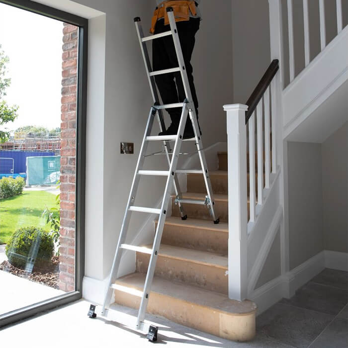 Werner 3 Way Combination Aluminium Stepladder