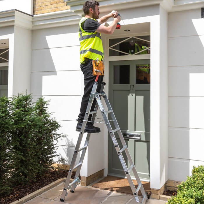 Werner 3 Way Combination Aluminium Stepladder