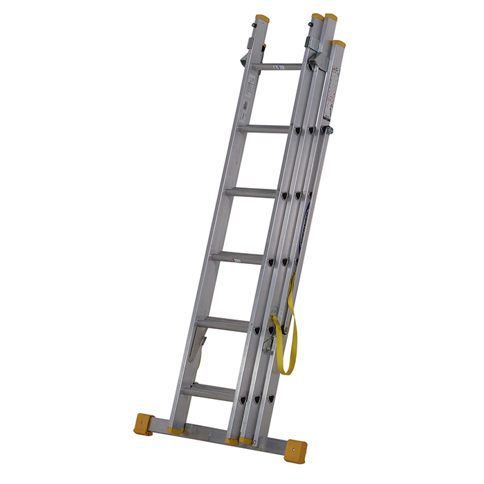 Werner 1.85m Box Section Triple Extension Plus X4 Aluminium Stepladders