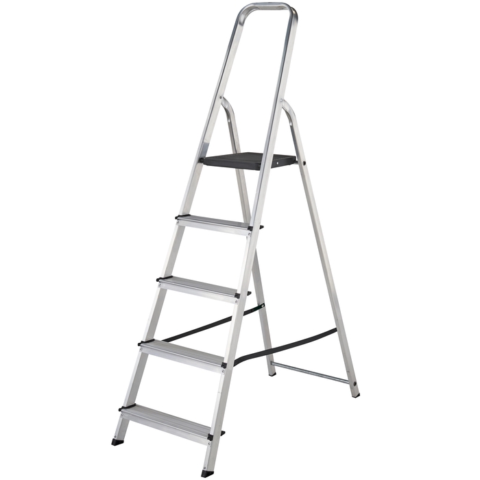 Werner 5 Tread High Handrail Aluminium Stepladders