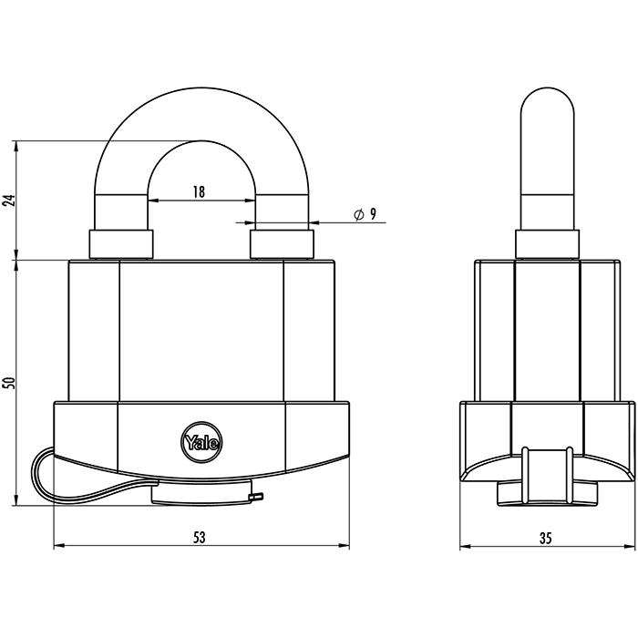 Yale High Security Weatherproof Padlock