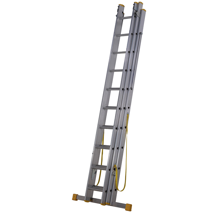 Werner 2.97m Box Section Triple Extension Plus X4 Aluminium Stepladders