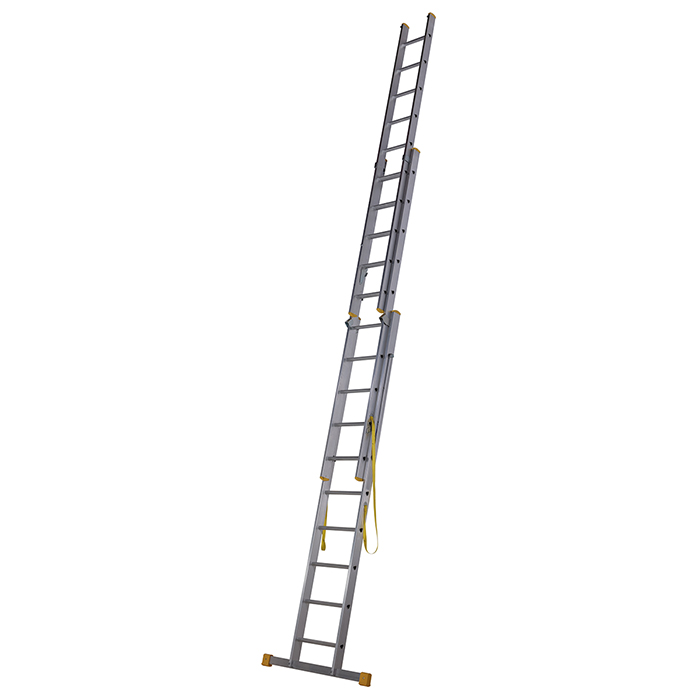 Werner 2.97m Box Section Triple Extension Plus X4 Aluminium Stepladders