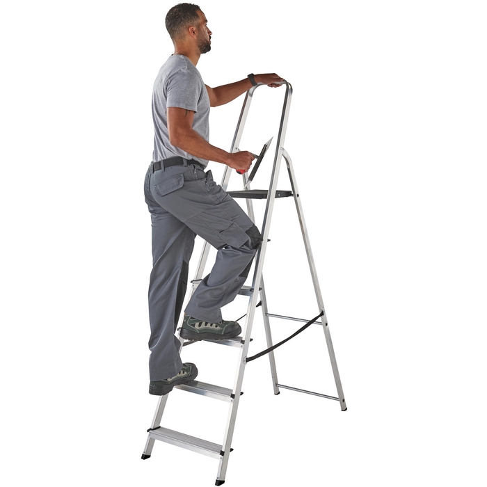 Werner 6 Tread High Handrail Aluminium Stepladders