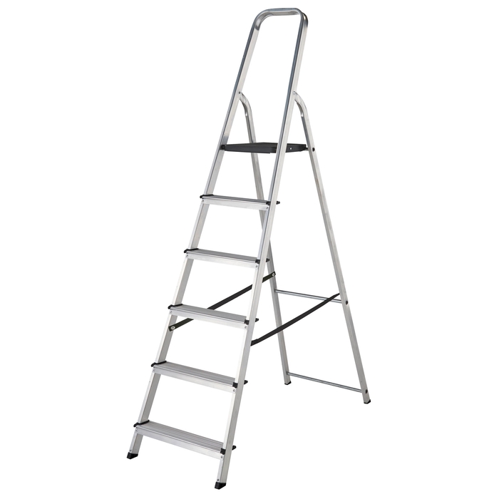 Werner 6 Tread High Handrail Aluminium Stepladders