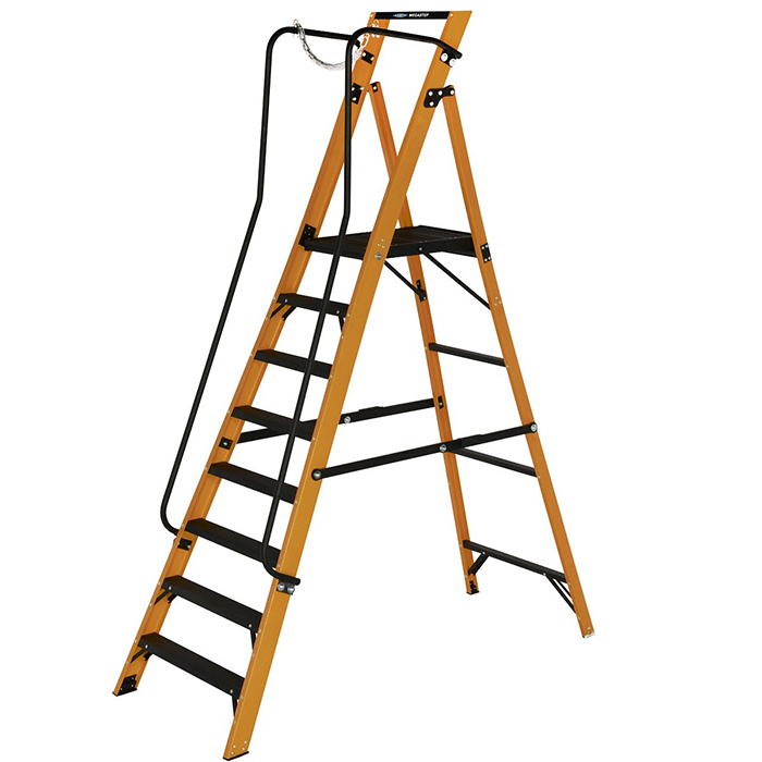 Werner Megastep 8 Tread Fibreglass Platform Ladder