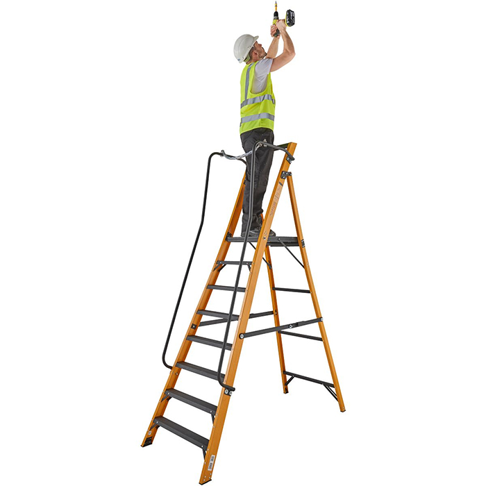 Werner Megastep 8 Tread Fibreglass Platform Ladder