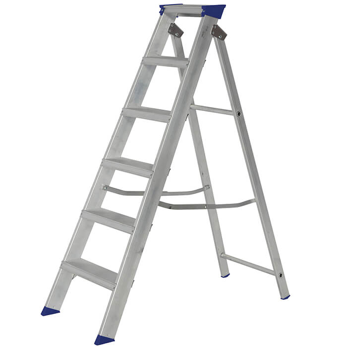 Werner Mastertrade Swingback Aluminium Stepladders - 6 Tread