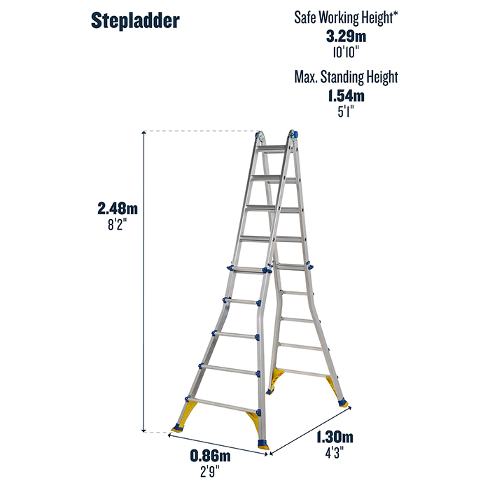 Werner 4 x 5 - 4 Way Telescopic Multi-Purpose Ladder 5.10m