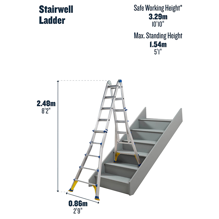 Werner 4 x 5 - 4 Way Telescopic Multi-Purpose Ladder 5.10m