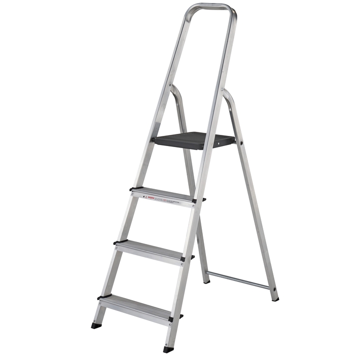 Werner 4 Tread High Handrail Aluminium Stepladders