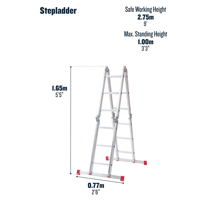 Werner 12 Way Combination Multi-Purpose Aluminium Stepladder