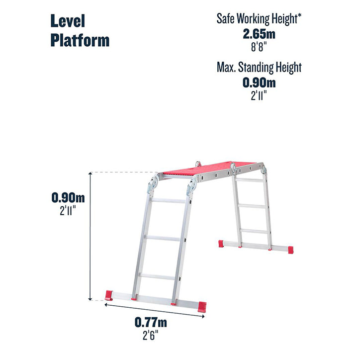 Werner 12 Way Combination Multi-Purpose Aluminium Stepladder