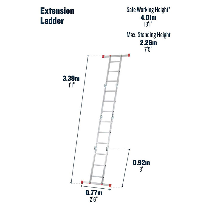 Werner 12 Way Combination Multi-Purpose Aluminium Stepladder