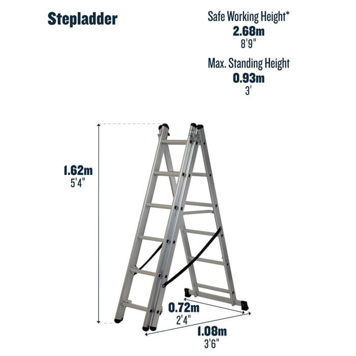 Werner 4 Way Combination Aluminium Stepladder