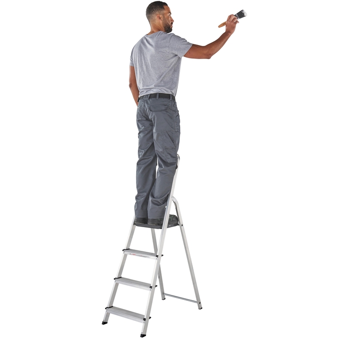 Werner 4 Tread High Handrail Aluminium Stepladders