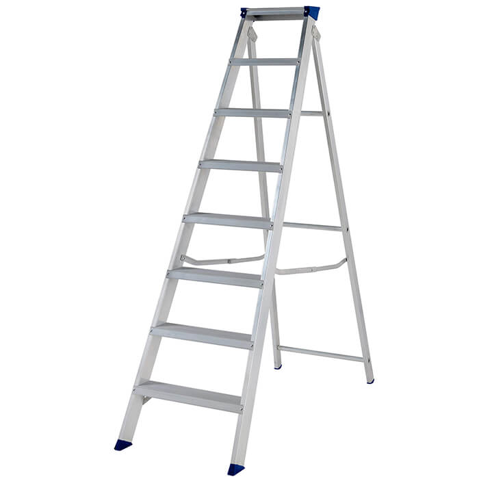 Werner Mastertrade Swingback Aluminium Stepladders - 8 Tread