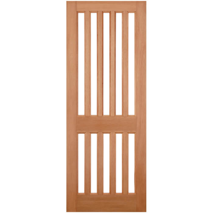 LPD Windsor External Door with 10 Unglazed Light - Unfinished Hardwood