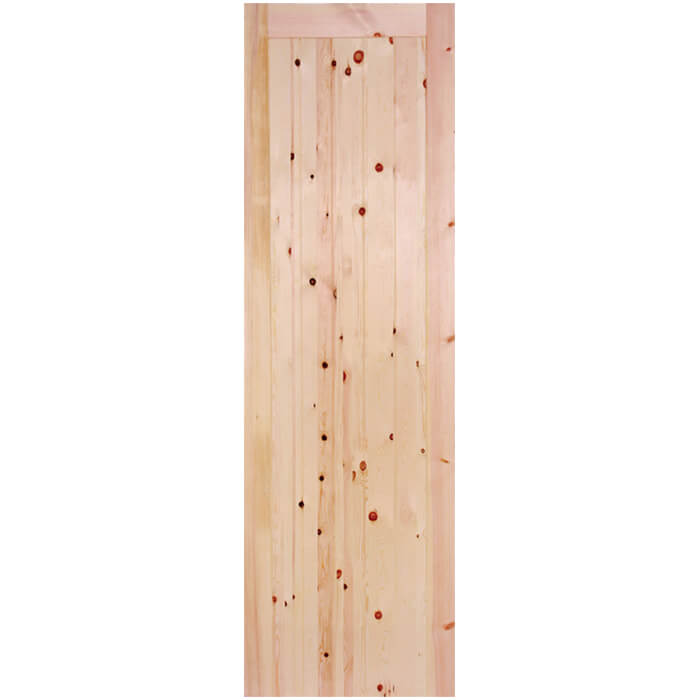 LPD Unfinished Framed Ledged and Braced External Door - Unfinished Redwood