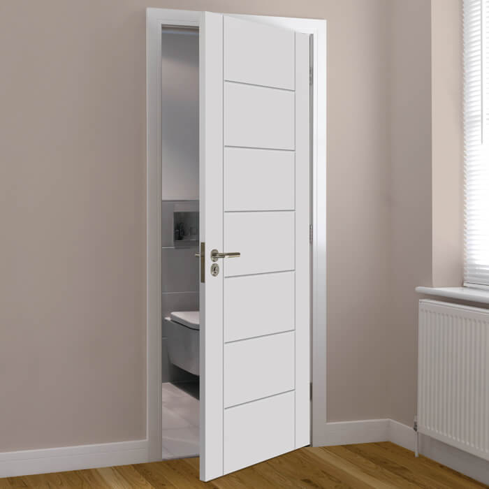 JB Kind Palomino Internal Door with 7 Panel - White Primed