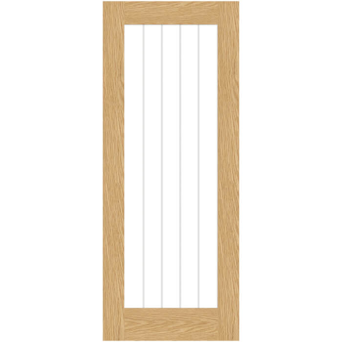 Chio Cheshire Internal Door with 1 Clear Glazed Light - Unfinished Oak