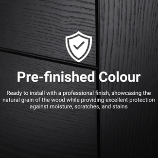 LPD Vancouver Laminate Internal Fire Door with 5 Panel - Fully Finished Dark Grey